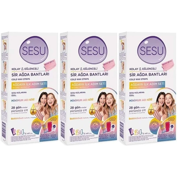 Sesu Sir Ağda Bandı 24 Lü Pk (Ağdaya İlk Adım Serisi) (3 Lü Set) ürün görseli