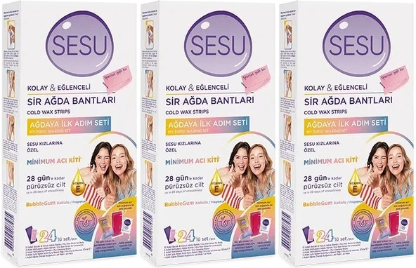 Sesu Sir Ağda Bandı 24 Lü Pk (Ağdaya İlk Adım Serisi) (3 Lü Set)