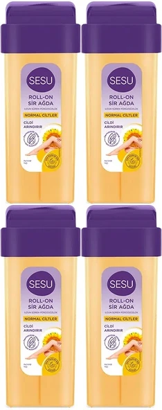 Sesu Roll-On Sir Ağda 100ML Sarı Normal Cilt (4 Lü Set)