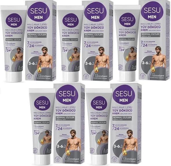 Sesu Tüy Dökücü Krem For Men 100ML (5 Li Set)