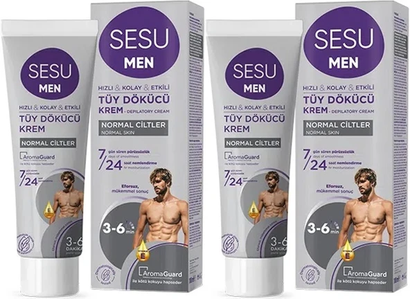 Sesu Tüy Dökücü Krem For Men 100ML (2 Li Set)