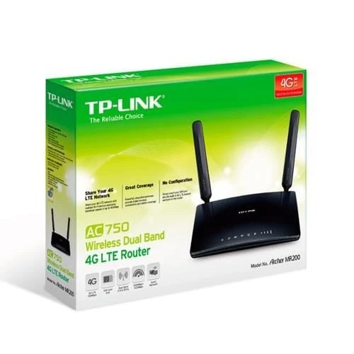 TP-Link Archer MR200 AC750 WiFi Dual Band 4G LTE Router