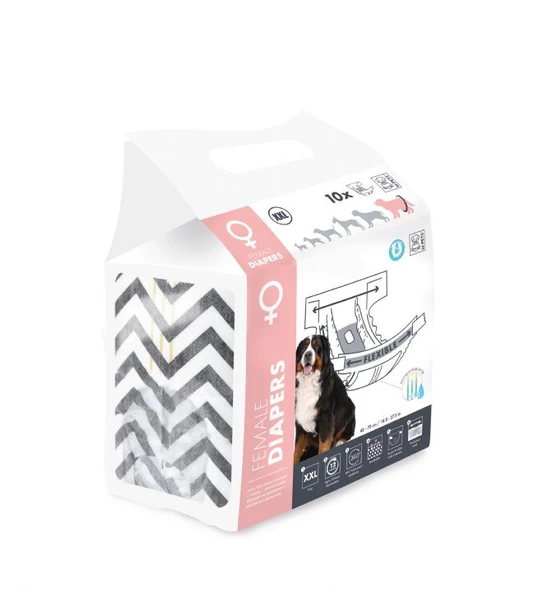 M-Pets Dıapers Dişi Köpekler İçin Külot (Xxl) 10Lu 10124699 ürün görseli 1