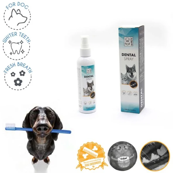 M-Pets Köpek Koku Giderici Diş Spreyi 118ML. - Resim 2