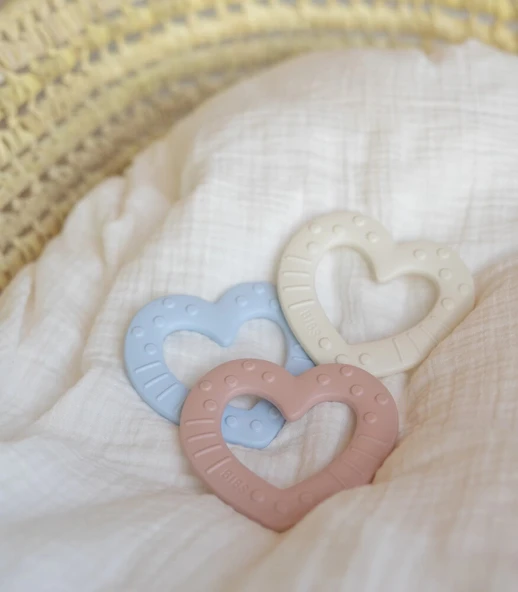 Bibs Baby Bitie Diş Kaşıyıcı Heart - Pink Plum - 2