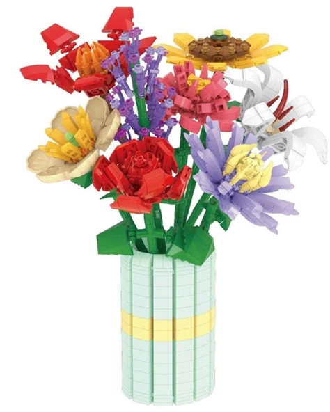 Ctoys Flower Arrangement Mini Blok Kapok Flower - Resim 3