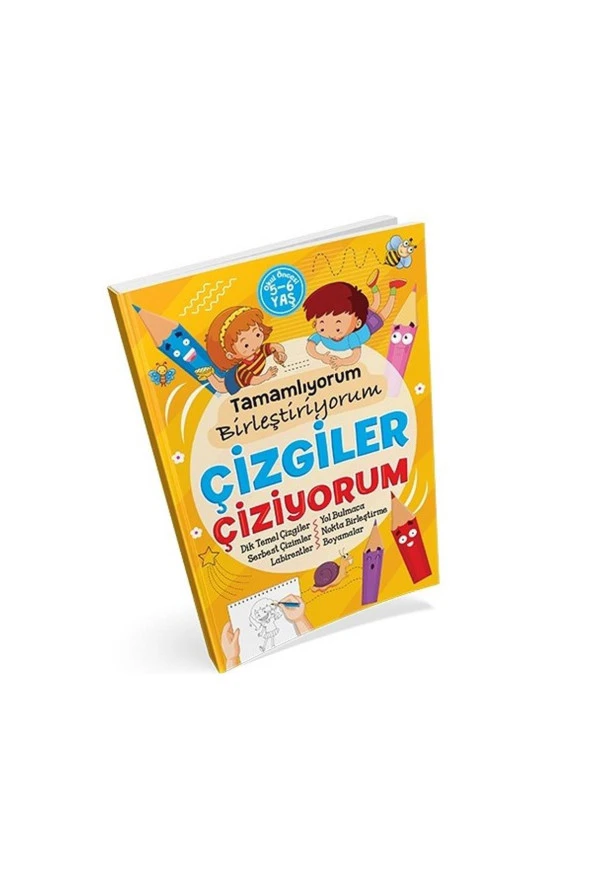 Ema Yayınları Çizgiler Çiziyorum 5-6 Yaş Çizgileri Tamamlıyorum Birleştiriyorum