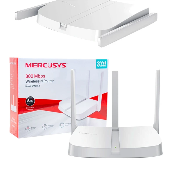 Mercusys MW305R 300 Mbps 3 Antenli Wifi-N Access Point Router - 3