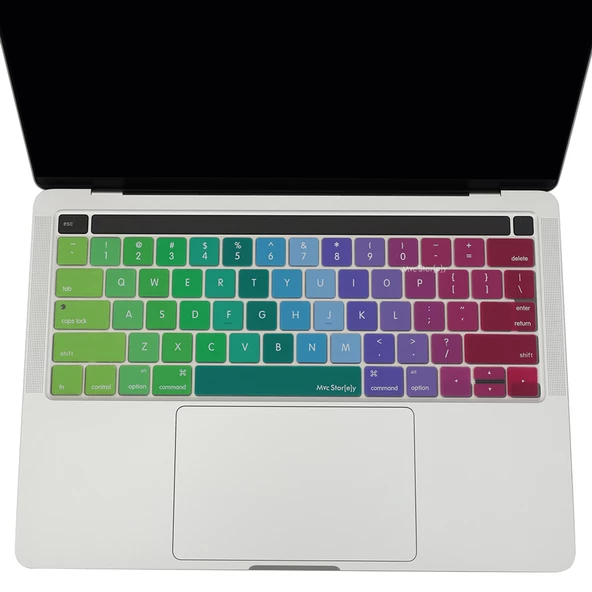 Macbook Pro Klavye Koruyucu (US-ABD İngilizce) Touchbarlı A1706 A1989 A2159 A1707 A1990 Uyumlu Dazzle - 3