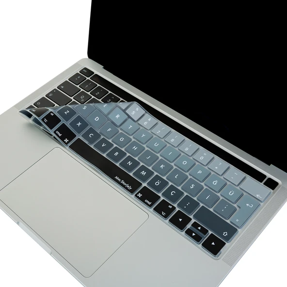 MacBook Pro Klavye Koruyucu Türkçe Q Silikon İnce Touch Bar 13 ve 15 inç Ters L Enter ürün görseli 1