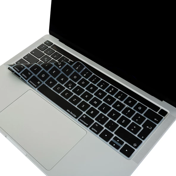 F Klavye Macbook Pro Kılıfı DaktiloTip A1706 A1989 A2159 A1707 A1990 A2338 A2141 ile Uyumlu