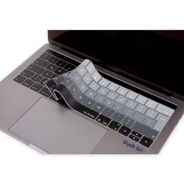 Macbook Pro Klavye Koruyucu Touchbarlı (UK-EU İngilizce) Ombre A1706 A1989 A2159 A1707 A1990 Uyumlu - 4