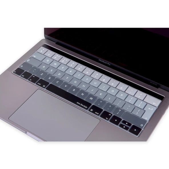 Macbook Pro Klavye Koruyucu Touchbarlı (UK-EU İngilizce) Ombre A1706 A1989 A2159 A1707 A1990 Uyumlu - 7