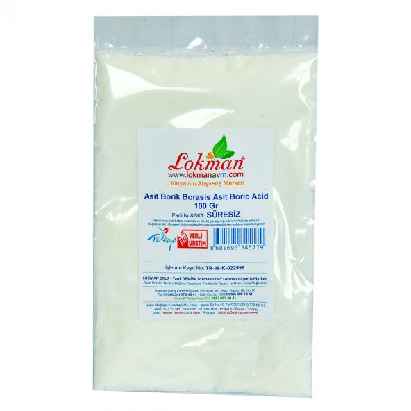 LokmanAVM Asit Borik Borasis Asit Boric Acid 100 Gr Paket - 2