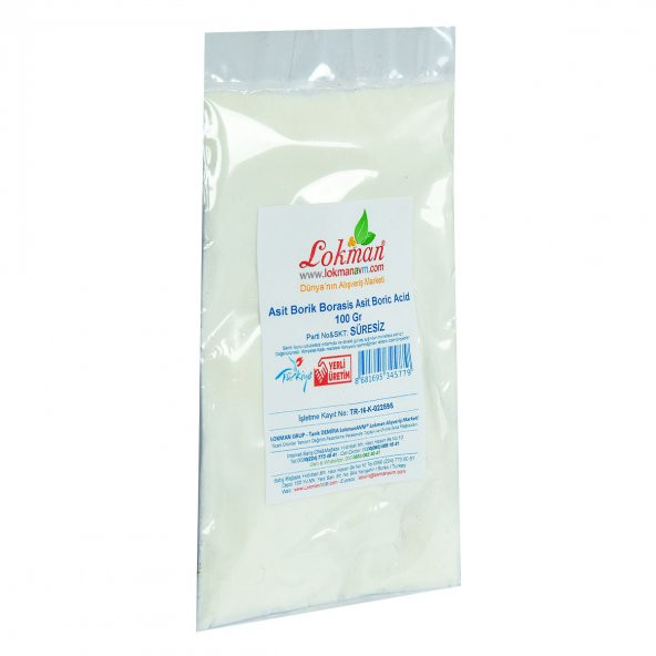 LokmanAVM Asit Borik Borasis Asit Boric Acid 100 Gr Paket - 4