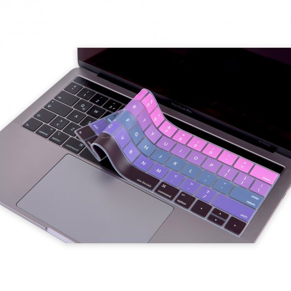 Macbook Pro Klavye Koruyucu US(ABD) İngilizce Baskı A1706 1989 2159 A1707 1990 Uyumlu Ombre