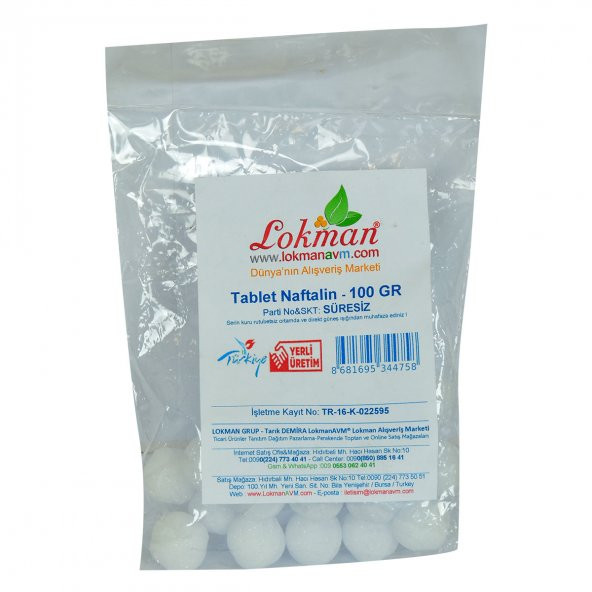 LokmanAVM Naftalin Bilya Tablet 100 Gr Paket - 2