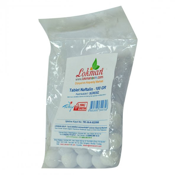LokmanAVM Naftalin Bilya Tablet 100 Gr Paket - 3