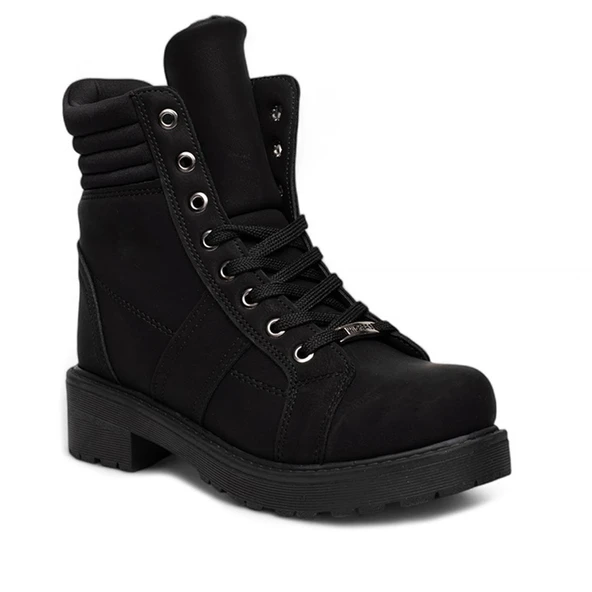 Moda Ayakkabı 2151 Wickers Siyah Kışlık Kadın Bot Ayakkabı - 3