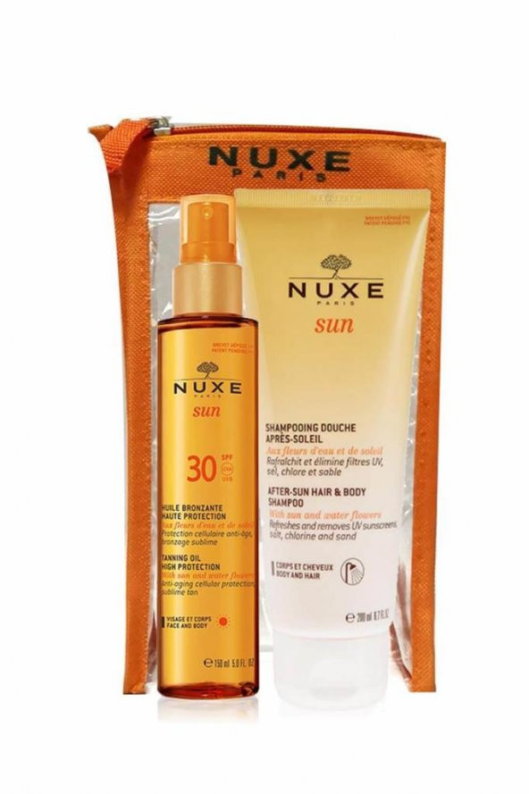 Nuxe Güneş Koruyucu Spf30 Yüz ve Vücut Yağı 150 ml + Güneş Sonrası Saç ve Vücut Şampuanı 200 ml