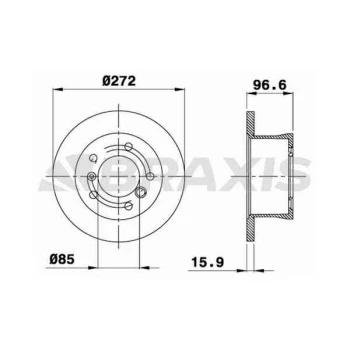 FREN DISKI ARKA SPRINTER 96- LT28 LT46 LT35 96- G-CLASS W461 09- W463 11- - BRAXIS AD0256