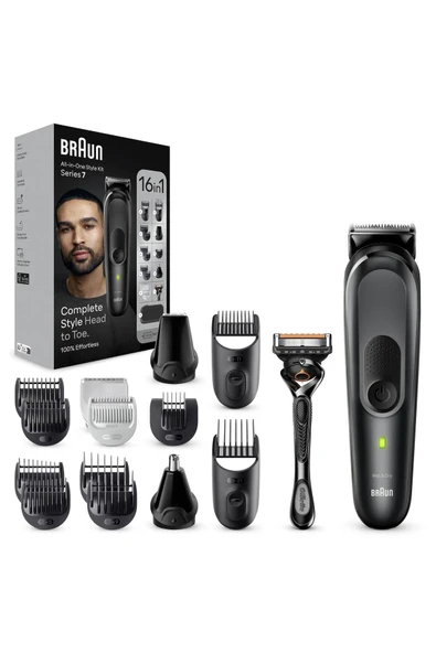 Braun Series 7 MGK7470 Hepsi Bir Arada Şekillendirme Seti, 16 sı 1 Arada Erkek Bakım Kiti - 7