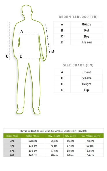 Büyük Beden Şile Bezi Uzun Kol Zımbalı Erkek Yazlık Tshirt Buz Mavi 3027 - Resim 5