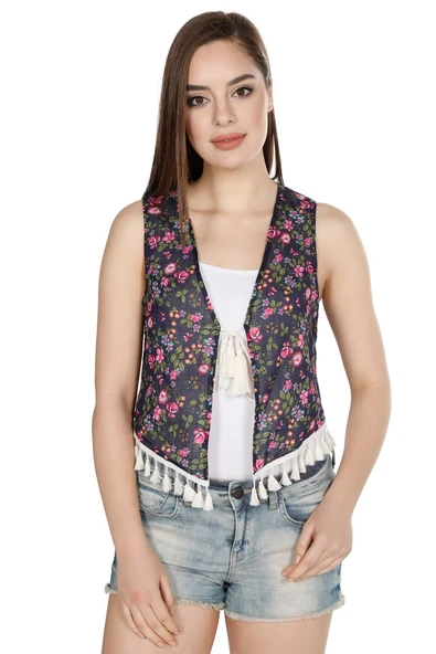 Otantik Vual Yazlık Yelek Koyu Mor 6169 S Lacivert - 1