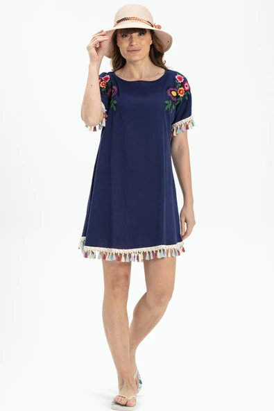 Menekşe Şile Bezi Yazlık Tunik Mor Mor S Mor ürün görseli