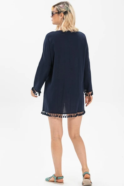 Filli Şile Bezi Yazlık Tunik Lacivert Lcvt S Lacivert - Resim 2