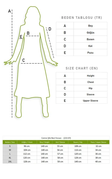 Cemre Şile Bezi Mevsimlik Ferace Bordo Brd S Bordo - 6