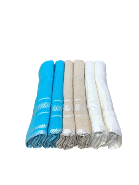 12 Li Pamuklu Kuaför Berber Hediyelik El Yüz Havlusu 50 x 90 - Resim 7