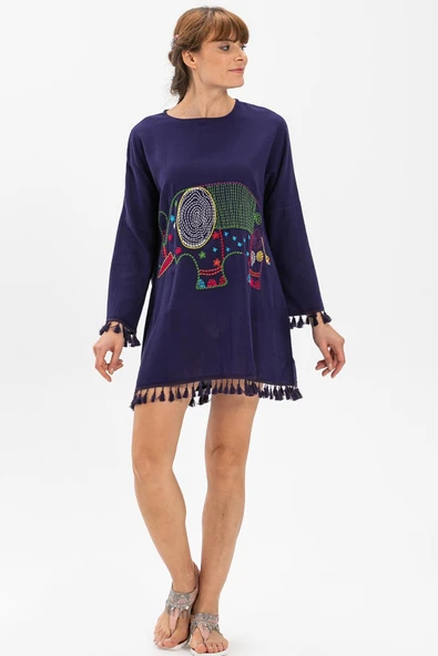 Filli Şile Bezi Yazlık Tunik Mor Mor S Mor ürün görseli