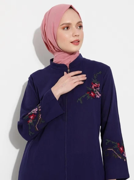 Ayşenur Şile Bezi Mevsimlik Ferace Mor Mor S Mor - 10