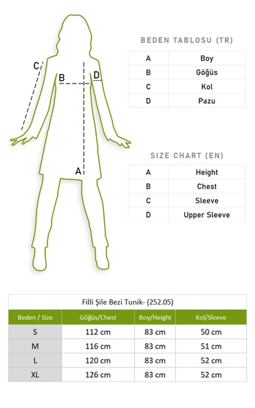 Filli Şile Bezi Yazlık Tunik Yeşil Ysl S Yeşil - Resim 5