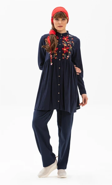 Büşra Şile Bezi Yazlık Tunik Lacivert Lcvt S Lacivert ürün görseli