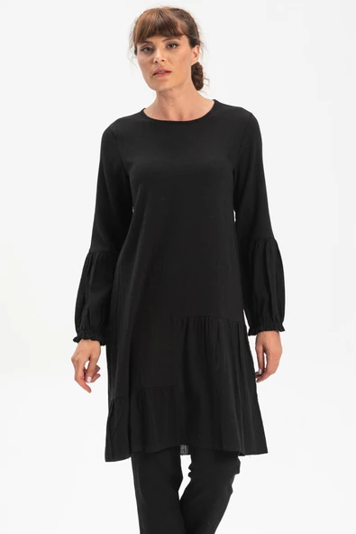 Elif Şile Bezi Mevsimlik ve Yazlık Tunik Siyah Syh S Siyah ürün görseli