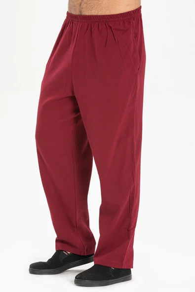 Şile Bezi Erkek Yazlık Şalvar Pantolon Bordo Brd L Bordo - 4