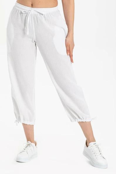 Şile Bezi Kadın Kapri Beyaz Byz 38 Beyaz