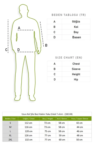 Uzun Kol Şile Bezi Tek Cepli Hakim Yaka Erkek Yazlık Tshirt Siyah 3003 - Resim 4