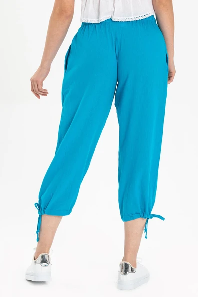 Şile Bezi Kadın Kapri Turkuaz Trkz 38 Turkuaz - Resim 3