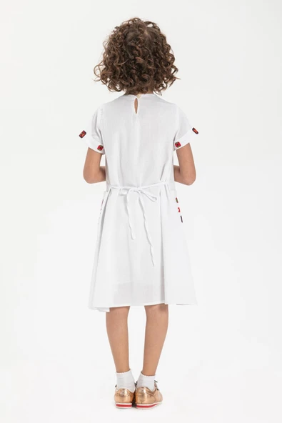 Melek Şile Bezi Çocuk Yazlık Elbise Beyaz Byz 2-3 Yaş Beyaz - 2