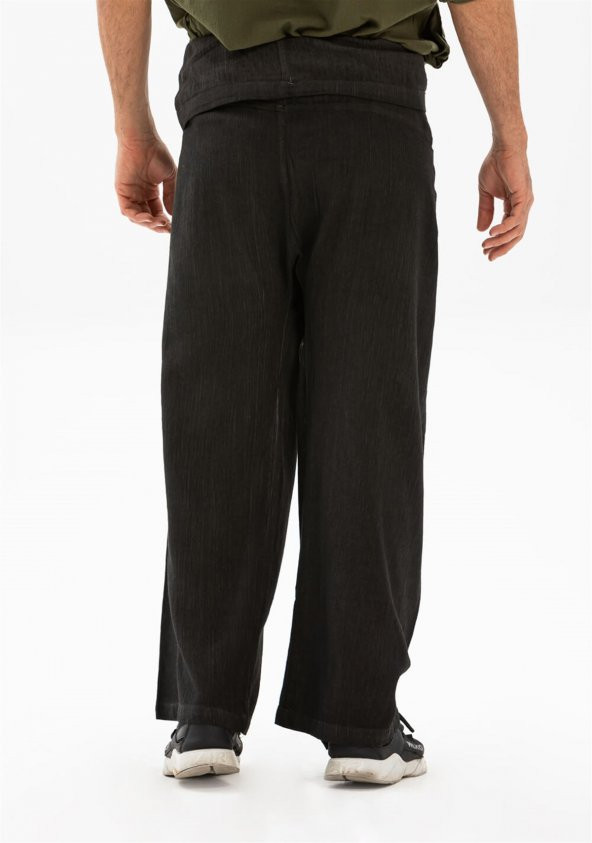 Erkek Şile Bezi Thai Balıkçı Pantolon Füme - 2