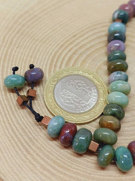 Akik Taşı 33Lük Özel Kesim Minimal Tesbih (54320) - Resim 2