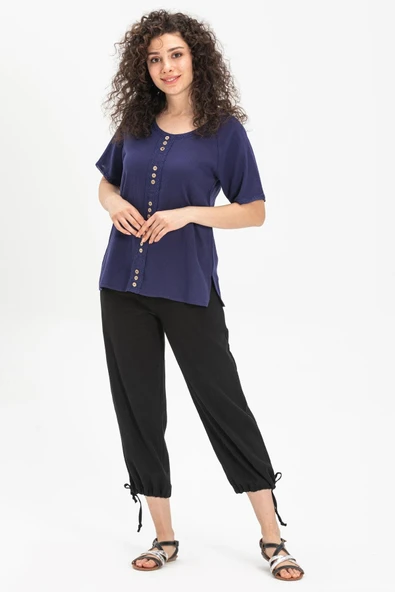 Şile Bezi Kadın Kapri Siyah Syh 36 Siyah ürün görseli