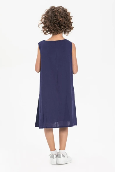 Gökçe Şile Bezi Kız Çocuk Yazlık Elbise Mor Mor 2-3 Yaş Mor - 2