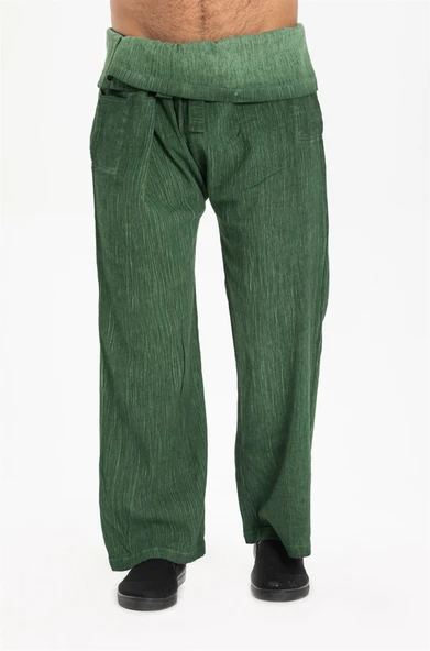 Erkek Şile Bezi Thai Balıkçı Yazlık Pantolon Taşlı Yeşil Tslysl L/XL Taşlı Yeşil - 3