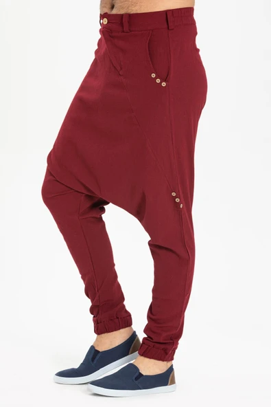 Güney Şile Bezi Yazlık Şalvar Bordo Brd S/M Bordo - 4