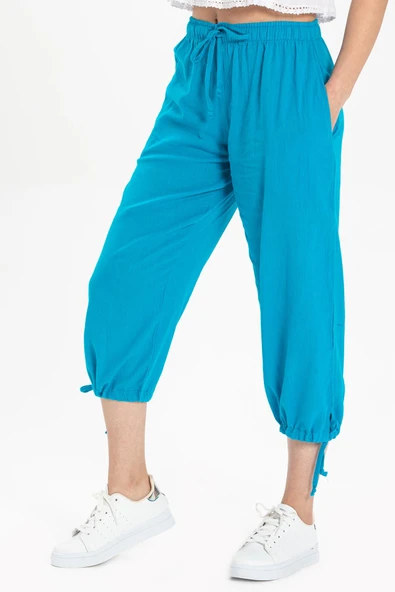 Şile Bezi Kadın Kapri Turkuaz Trkz 38 Turkuaz - Resim 4