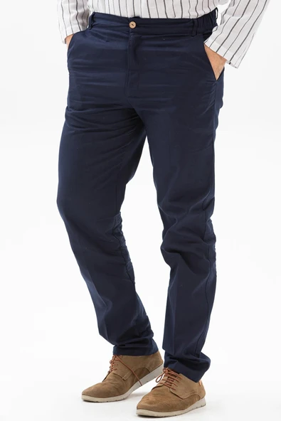 Keten Erkek Pantolon Lacivert Lcvt 40 Lacivert - 1